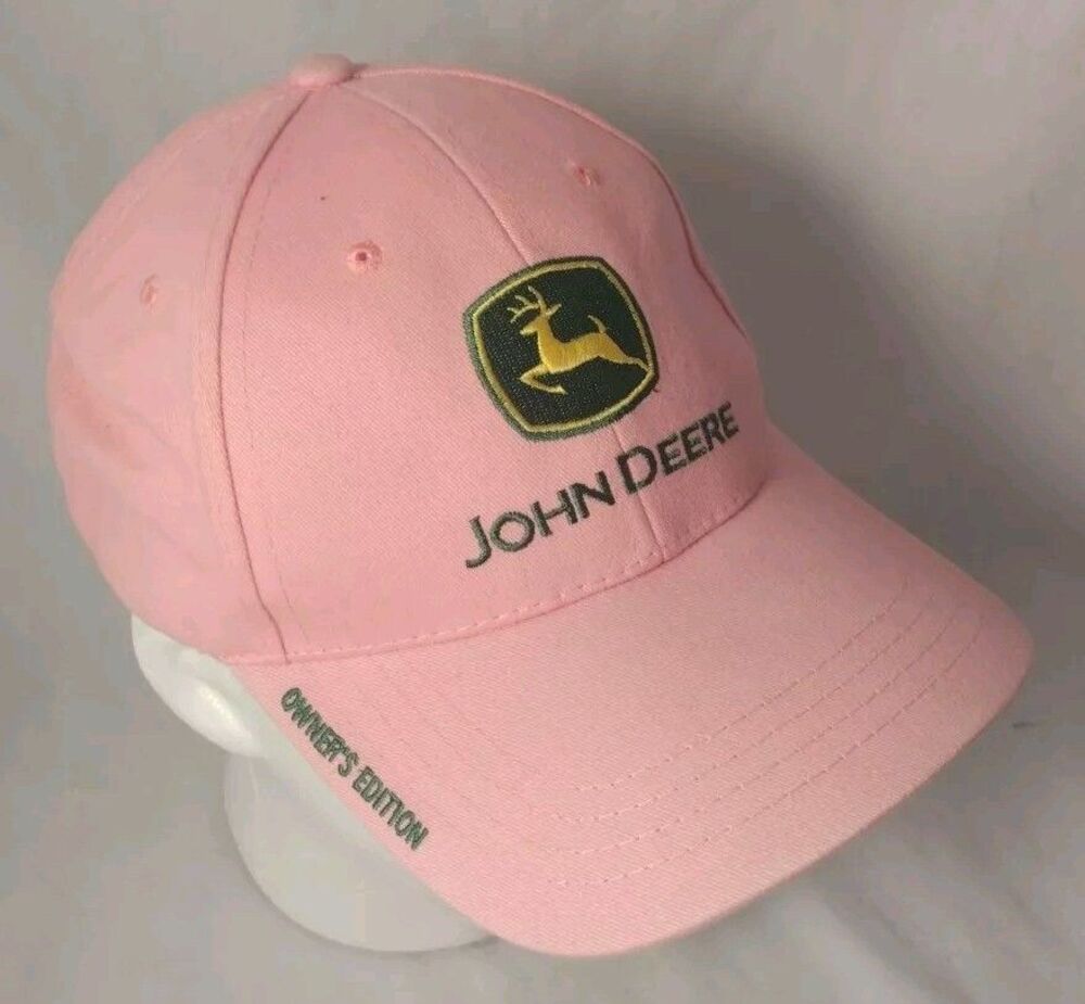 John Deere Owner's Edition Pink Adjustable Strapback Hat/Cap-EXCELLENT!